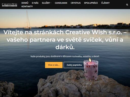 objevte svíčky, provoňování prostor a exkluzivní dárkový servis od creative wish s.r.o.
