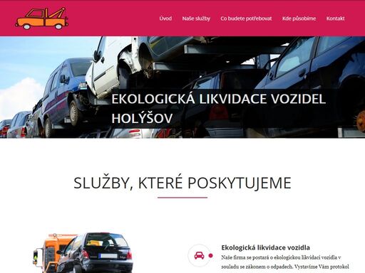ekologická likvidace vozidel a jejich odtah zdarma.