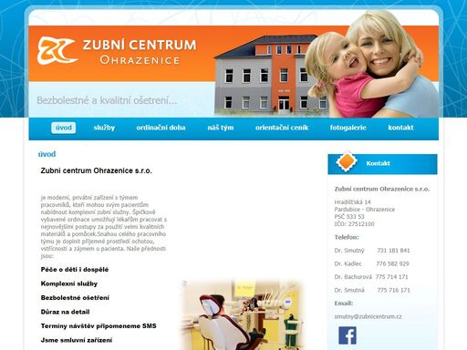 zubní centrum ohrazenice s.r.o. moderní stomatologické ordinace s profesionálním týmem zubních lékařů.