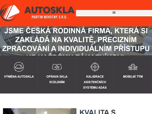 specializujeme se na výměnu, opravu autoskel a kalibraci asistenčních systémů adas. poskytujeme rychlý a kvalitní servis pro všechny typy vozidel. mobilní servis a pomoc s pojišťovnami.