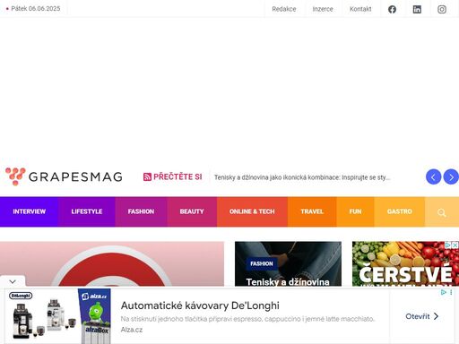 grapesmag - víme o všem, co vás zajímá na webu grapesmag.cz