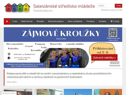 nabízíme dětem smysluplné využití volného času formou zájmováých kroužků, letních táborů, otevřených klubů a dalších aktivit.
