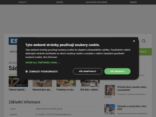 firmy. stavební databáze. sádrokartony michal janda (české budějovice). janda, realizace: sádrokartonové a minerální podhledy (zavěšené stropy), sádrokartonové příčky a předsazené stěny, podlahy, půdní vestavby; kompletní rekonstrukce podkroví, bytových jader; veškeré zateplení vč. parotěsné zábrany, zvukové a tepelné izolace; povrchové úpravy střech, konstrukcí, nátěry oken, dveří, okapů, zárubní atd.; protiplísňové, antinikotinové a protipožární nátěry, broušení a lakování podlah; obkladačské práce; bytomalba