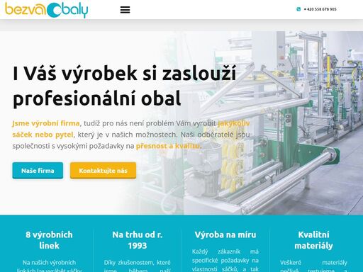 jsme výrobní firma s dlouholetými zkušenostmi, tudíž pro nás není problém vám vyrobit téměř jakýkoliv sáček nebo pytel. naši odběratelé mají vysoké požadavky na přesnost a kvalitu. v naší firmě je 7 výrobních linek připravených vyrábět obaly pro vás.