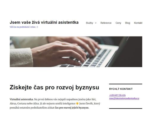 virtuální asistentka - externí administrativa online, copywriting seo, korektury textů, služby pro cestování, správa webů a e-shopů, úspory energií.