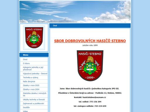 hasiči stebno - oficiální stránky sdh stebno
