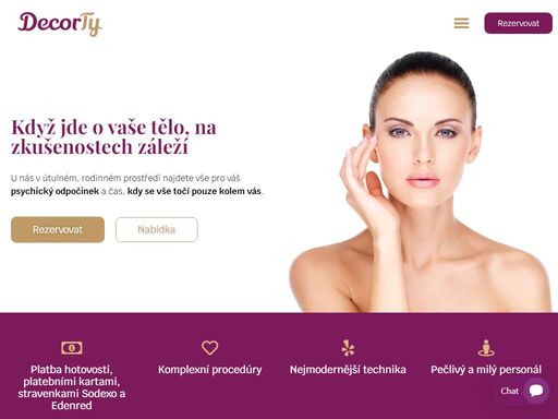 u nás v útulném prostředí kosmetického salónu decorty najdete vše pro váš psychický odpočinek a čas, kdy se vše točí pouze kolem vás.