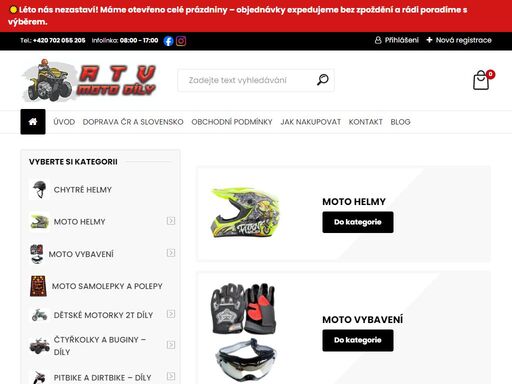specializovaný e-shop s díly a doplňky na čínské dětské čtyřkolky, buginy a motorky. helmy, rukavice a brýle pro malé závodníky. díly pro minibike, pitbike, skútry i koloběžky – vše pro skvělou jízdu!