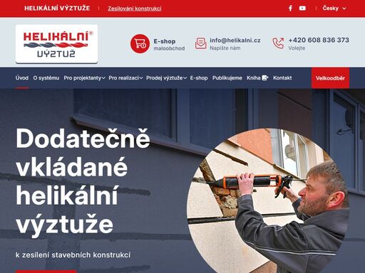 specializujeme se na sanační technologie - statické zajištění staveb. vývojem helikálních výztuží se zabýváme od r. 1991. helikální výztuže prodáváme vč. poradenství a podpory aplikátorů, profesionální aplikace systémů helical vah a helical vsh.