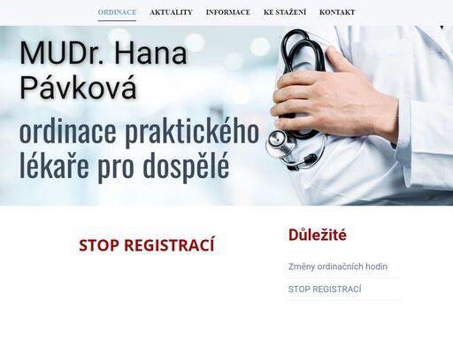 souhrnné informace o chodu ordinace praktického lékaře