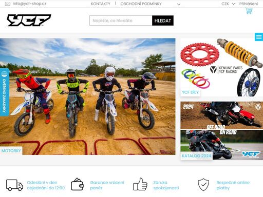 vítejte v našem ycf obchodě..  
u nás nakoupíte ty nejkvalitnější pitbike, které na českém trhu vůbec můžete pořídit francouzské výroby ycf, dále  pak veškeré náhradní díly pro tyto skvělé stroje. přes pitbike jsme opravdovými profíky a v tomto segmentu se pohybujeme již více než 14 let. jsme rodinná firma, která…