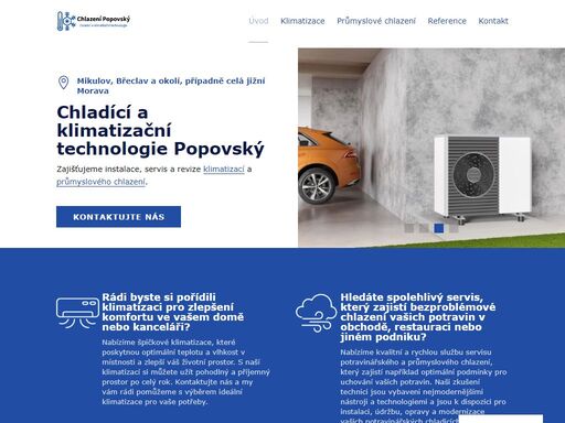 chlazení popovský - zajišťujeme instalace, servis a revize klimatizací a průmyslového chlazení. mikulov, břeclav, jižní morava.