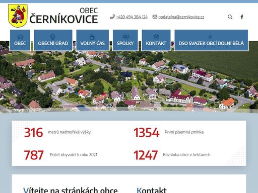 oficiální stránky obce černíkovice