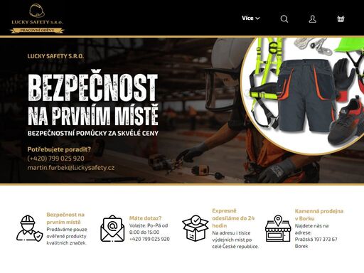 bezpečnost na prvním místě. tímto heslem se řídíme ve všem, co děláme.
jsme česká společnost lucky safety s.r.o. se sídlem v borku u českých budějovic, která se specializuje na prodej ochranných pomůcek, pracovních oděvů, obuvi a vybavení pro bezpečnost práce. naším cílem je chránit vaše zdraví a usnadnit vaši…