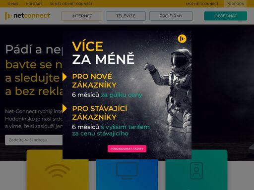 net-connect nabízí rychlé a spolehlivé internetové připojení až 2000 mb/s a digitální televizi v hodoníně. využijte nabídky pro domácnosti a firmy.