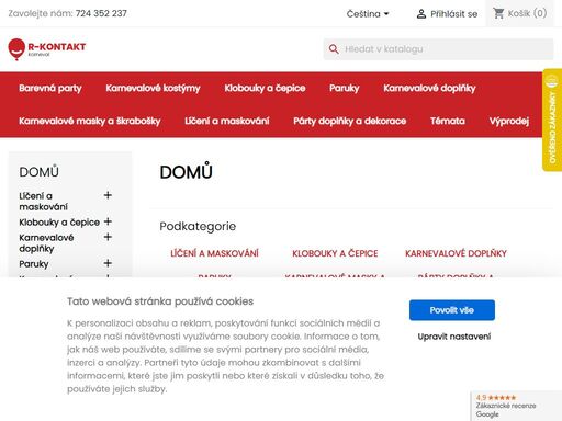nabízíme široký sortiment karnevalových kostýmů a masek včetně oblíbeného párty zboží. karnevalové kostýmy a masky pro děti i dospělé za příznivé ceny!