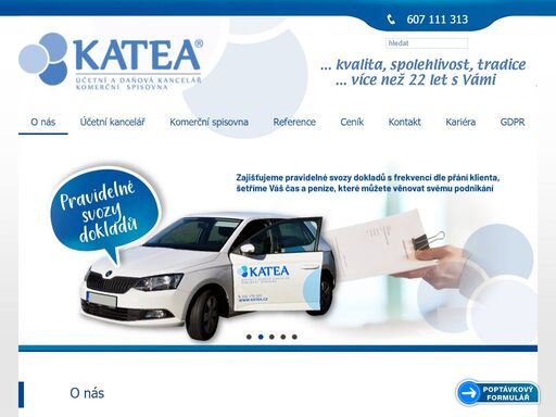 katea - účetní kancelář, vedení účetnictví, outsourcing mezd, daňová přiznání