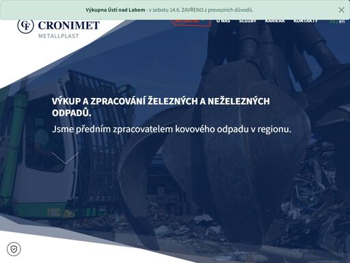 společnost cronimet metallplast se zabývá zpracováním odpadů z legovaných ocelí a přípravou vsázek pro ocelárny a slévárny.