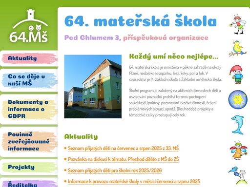64. mateřská škola plzeň, příspěvková organizace