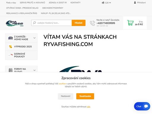 ryvafishing.com-servis-prodej-výroba rybářských potřeb