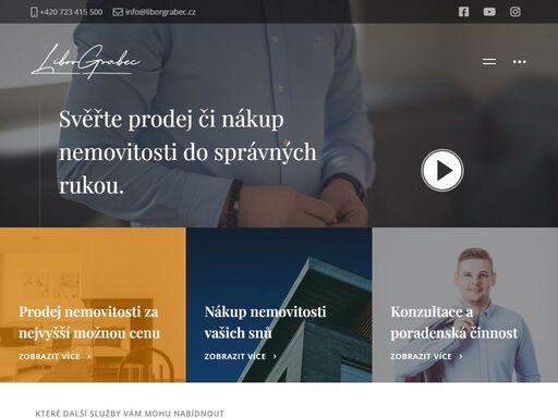 jmenuji se libor grabec a v realitách se pohybuji od roku 2013. kdy i mé předchozí pracovní aktivity byly spojené s ochotou a profesionálním přístupem ke klientům. práce realitního makléře mě velmi naplňuje a snažím se ji odvádět na špičkové úrovni.