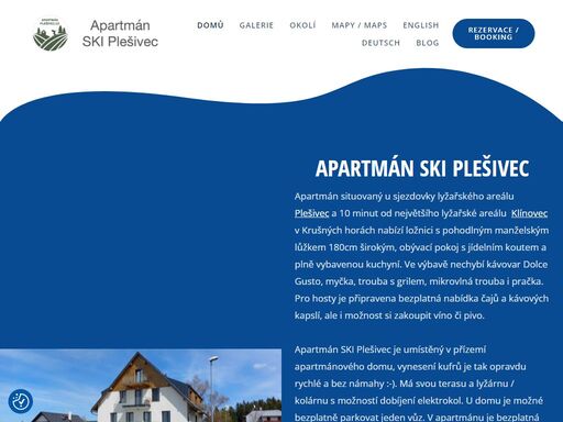 ubytování v horském apartmánu ski plešivec v lyžařském a trail areálu plešivec.
