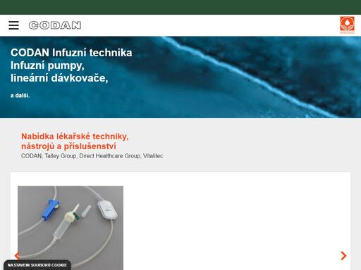 specializujeme se na prodej a servis zdravotnické techniky. zejména infuzní pumpy codan argus, lineární dávkovače, injekční dávkovače, antidekubitní matrace talley a direct healthcare group.