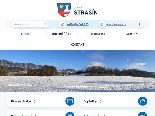 oficiální stránky obce strašín