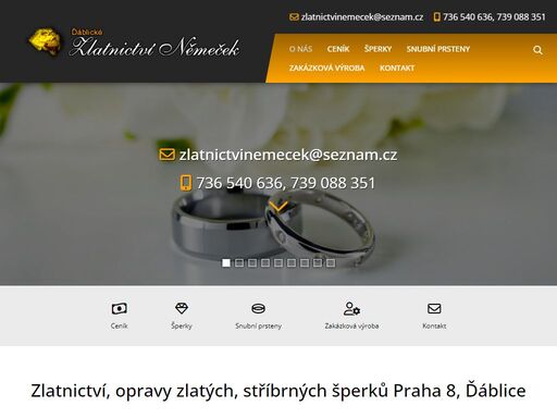 zakázková výroba šperků, výkup drahých kovů, snubní prsteny, určení ryzosti praha 8, ďáblice, praha východ