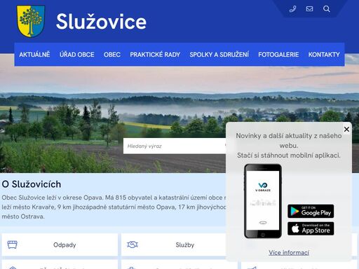 oficiální stránky obce služovice