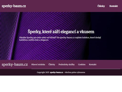 sperky-baum.cz nabízí široký výběr šperků, které kombinují krásu a kvalitu. objevte jedinečné doplňky, které podtrhnou váš styl.