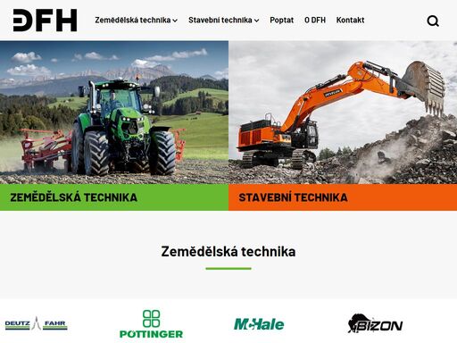 prodej a servis zemědělské a stavební techniky, prodej zemědělská a stavební technika, značky deutz fahr, doosan, pöttinger, mchale, fliegl, jeantil, müthing, dieci, bobcat, same, lamborghini, spearhead, tecnoma, orsi, agrimaster