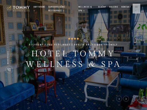 wellness hotel tommy náchod, je situován na babí, v příměstské části města. nabízí ubytování ve 30 dvoulůžkových pokojích v moderním zámeckém stylu.