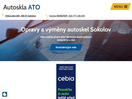 autoskla, opravy, výměny, prodej opravy nebo výměny skel provádíme v sokolově a okolí nejmodernější technikou s použitím materiálů značek würth a vyškolenými pracovníky do 4-6 hodin od převzetí (vozidlo lze u vás i vyzvednout a po opravě přistavit zpět).