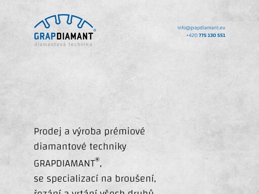 grapdiamant - diamantová technika - diamantové kotouče a jádrové vrtací korunky
