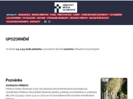 hřbitovy města olomouc
hřbitov olomouc neředín