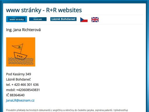 r+r websites lázně bohdaneč