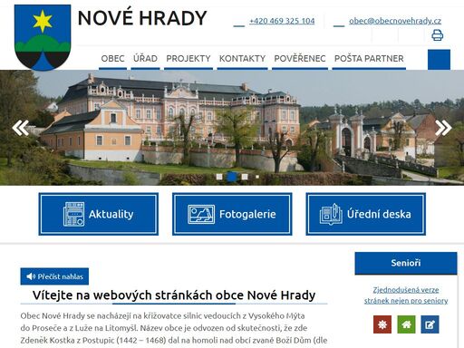 oficiální stránky obce nové hrady
