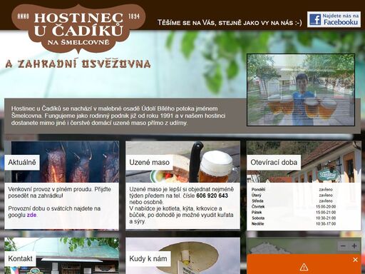 přijďte navštívit hostinec u čadíků - náš rodinný podnik v osadě šmelcovna