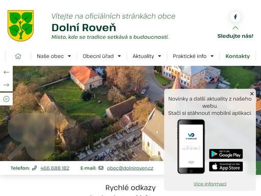 oficiální stránky obce dolní roveň