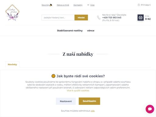 originální květinové dekorace, stabilizované květiny a věnce tvořené srdcem