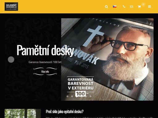 o nás :: skleněný náhrobek