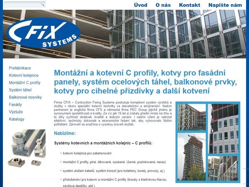 řešení pro transport, zvedání, spojování, upevňování, nebo kotvení výrobků.