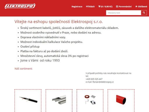 elektrospoj - velkoobchod a maloobchod s elektroinstalačním materiálem od roku 1993. pertinax - kartit, textit, sklotextit, kabely, vodiče, hromosvody, jističe, stykače, zásuvky, vypínače.