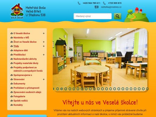 oficiální stránky mateřské školy ve velké bíteši.