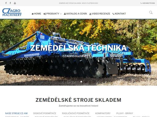 rotační shrnovače, secí stroje a další zemědělská technika od cz agro machhinery.