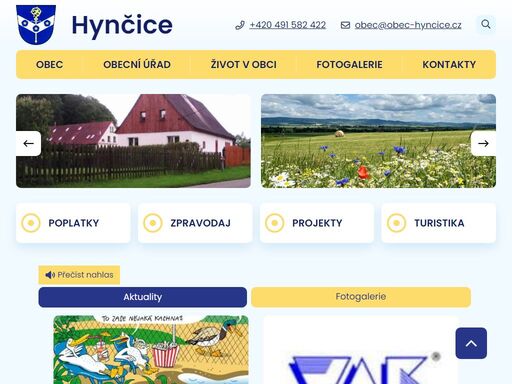 oficiální stránky obce hynčice