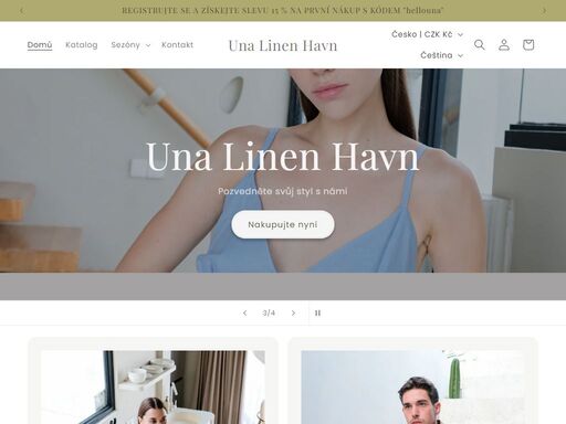 lněné oblečení pro každého. nakupujte u nás! nabízíme šaty a komplety. upravte svůj letní outfit s una linen havn