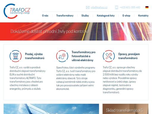 jsme nejvýznamnějším českým výrobcem distribučních transformátorů.