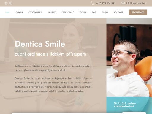 dentica smile je zubní ordinace s lidským přístupem, ve které rádi přivítáme nové pacienty.